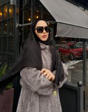 native desenli şal siyah 2