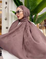 native desenli şal vizon