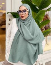 native desenli şal yeşil 3