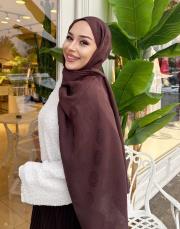 native desenli şal acı kahve