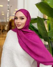 native desenli şal koyu pembe 3