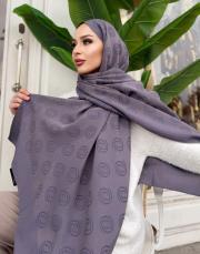 native desenli şal koyu gri 4