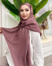 native desenli şal koyu pudra 5