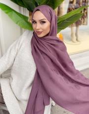 native desenli şal açık mürdüm 2