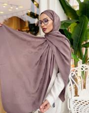 native desenli şal toz pembe