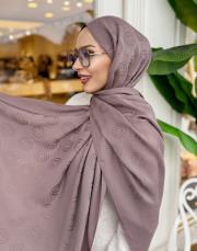 native desenli şal toz pembe 2