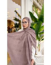 native desenli şal toz pembe 5