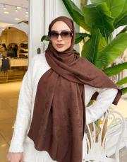 native desenli şal kahve 3