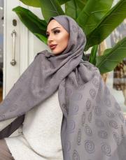 native desenli şal antrasit 2