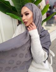 native desenli şal antrasit 3