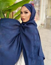 native desenli şal lacivert