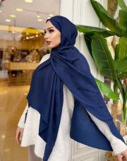 native desenli şal lacivert 5