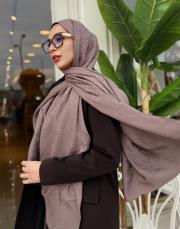 pera halka desenli şal vizon 2