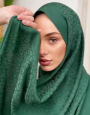 pera halka desenli şal yeşil 2