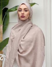 pera halka desenli şal bej