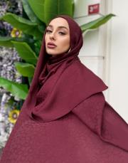 pera halka desenli şal bordo