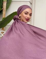 pera halka desenli şal koyu pembe 4