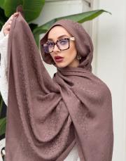 pera halka desenli şal sütlü kahve 2