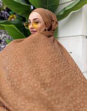 pera halka desenli şal hardal 3