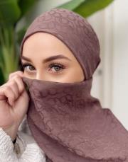 pera halka desenli şal kahve 4