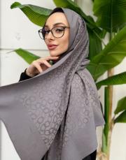 pera halka desenli şal antrasit