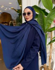 pera halka desenli şal lacivert 2