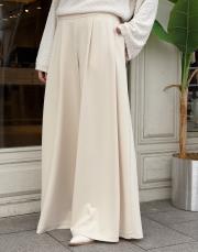 plise detay etekli pantolon bej 2