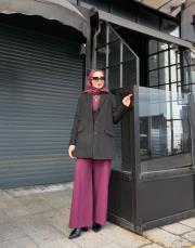 marika kaşe blazer ceket siyah 2