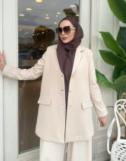 marika kaşe blazer ceket bej 2