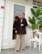 marika kaşe blazer ceket kahve 3