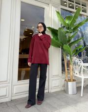 kol detay simli kazak siyah 2