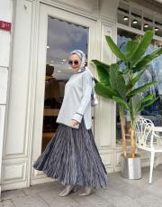 kol detay simli kazak gri 2