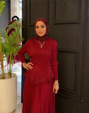 ithal plise etekli takım bordo 5