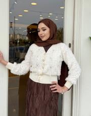 ithal güpürlü hırka ekru 2