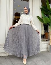 ithal yaka işlemeli bluz ekru 3