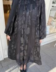 ithal organze elbise siyah 6