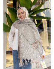 keta desenli omuz şalı mint