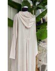 kapüşonlu cep detay kap bej 3