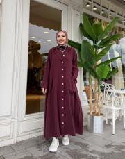 kapüşonlu cep detay kap bordo 2