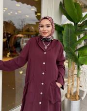 kapüşonlu cep detay kap bordo 4