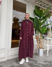 kapüşonlu cep detay kap bordo 5