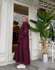 kapüşonlu cep detay kap bordo 6