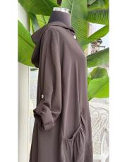 kapüşonlu cep detay kap kahverengi 3