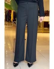 monaco nervürlü palazzo pantolon siyah 3