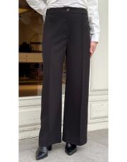 stone nervürlü palazzo pantolon siyah 2