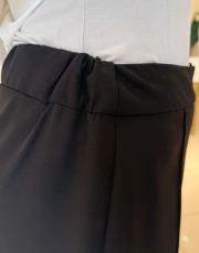 stone nervürlü palazzo pantolon siyah 4