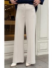 flow nervürlü modal pantolon bej