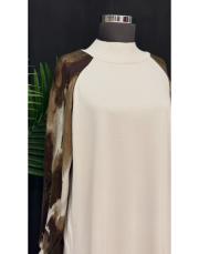 ipek qupra kol detay soğuk iplik elbise bej 2