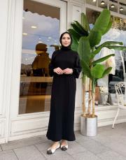 vaye soğuk iplik elbise siyah 3