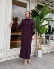 vaye soğuk iplik elbise mürdüm